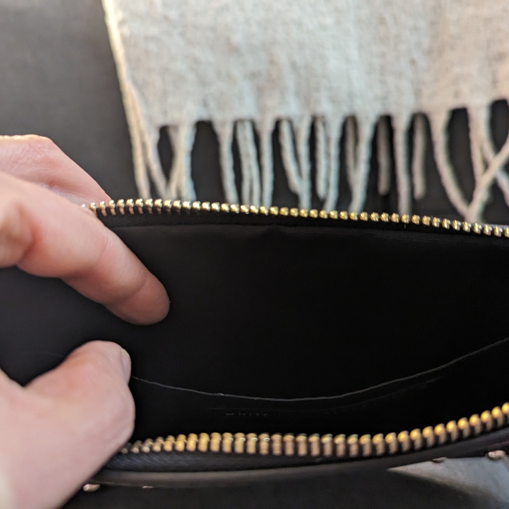 White House Black Market Wristlet/Clutch, Black and Pink - Picture 5 of 9